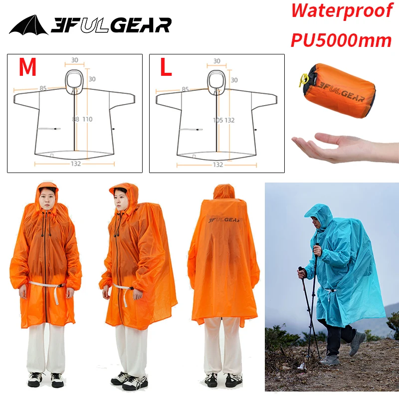 3F UL GEAR Regenmantel mit Rei – Camping Rain Poncho Bewertung und Preis