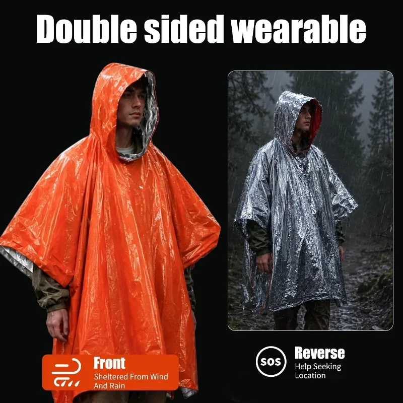 Kapuzen-Notfall-Regenponcho Wa – Camping Rain Poncho Bewertung und Preis